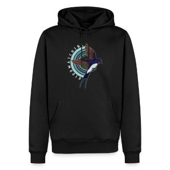 Observation des oiseaux Hirondelle rustique Autriche Oiseau - Sweat à capuche Premium bio Homme - noir - Devant - Nico (187cm)