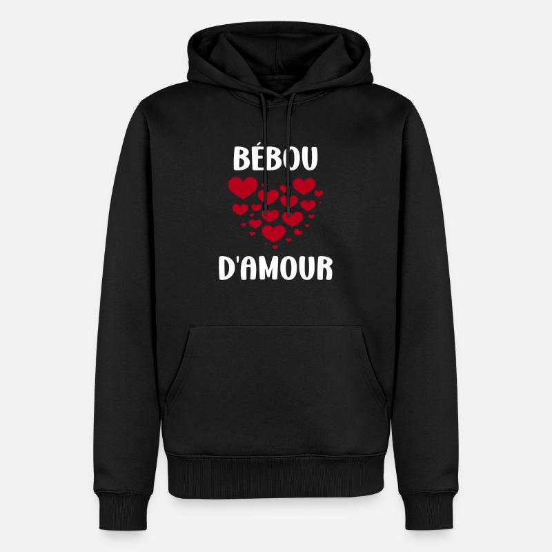 Bébou - Sweat à capuche Premium bio Homme - noir