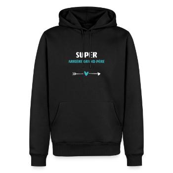 Super-Ur-Opa-Herz - Männer Premium Bio Hoodie - Schwarz - Vorne - Nico (187cm)