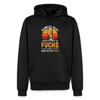 Raubtier Rotfuchs Fuchsliebhaber Fuchs - Männer Premium Bio Hoodie - Schwarz - Vorne - Nico (187cm)