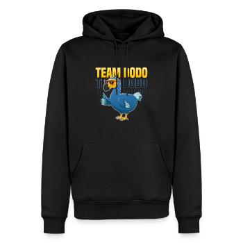 Amoureux des oiseaux Flying Bird Dodo - Sweat à capuche Premium bio Homme - noir - Devant - Nico (187cm)