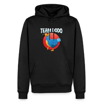 Amoureux des oiseaux Flying Bird Dodo - Sweat à capuche Premium bio Homme - noir - Devant - Nico (187cm)