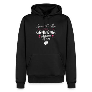 Bientôt grand-mère 2024 fête des mères pour nouveau grand - Sweat à capuche Premium bio Homme - noir - Devant - Nico (187cm)