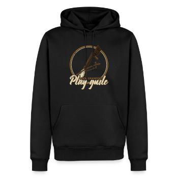 Cool grandpas play gusle Retro Serbien Balkan - Männer Premium Bio Hoodie - Schwarz - Vorne - Nico (187cm)