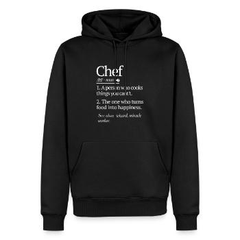 Koch Definition Lustige Linie Koch Koch Geschenke Koch - Männer Premium Bio Hoodie - Schwarz - Vorne - Nico (187cm)