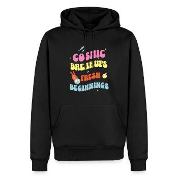 Break Up Divorce Quotes New Start Motivational - Männer Premium Bio Hoodie - Schwarz - Vorne - Nico (187cm)
