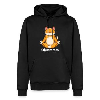 Yoga, Meditate, Consciousness, Meditation - Men’s Premium Organic Hoodie - black - Front - Nico (187cm)