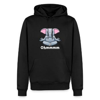 Yoga, Meditate, Consciousness, Meditation - Men’s Premium Organic Hoodie - black - Front - Nico (187cm)