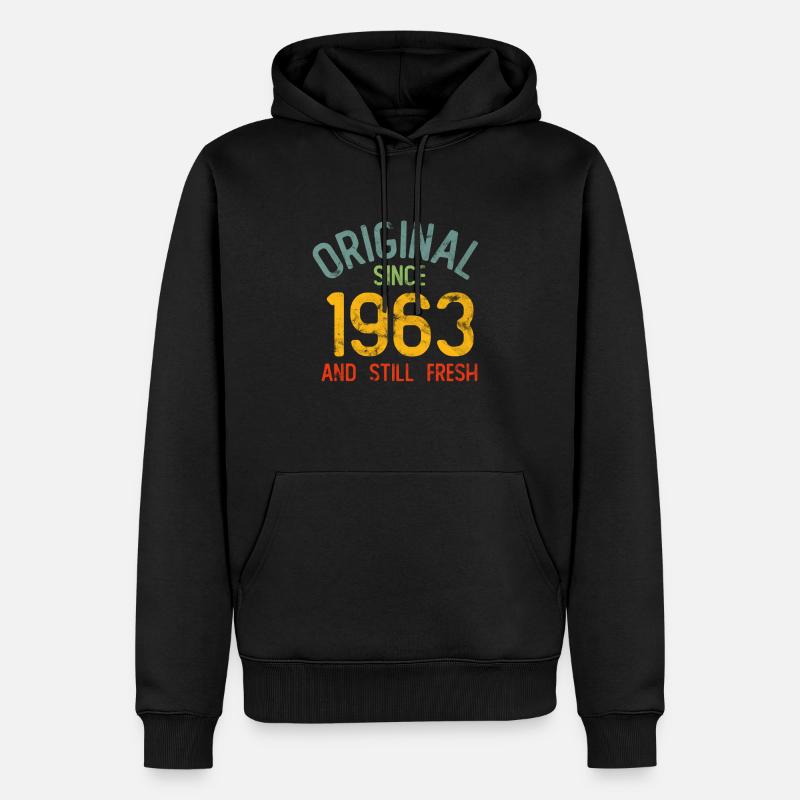 Millésime 1963 - Sweat à capuche Premium bio Homme - noir