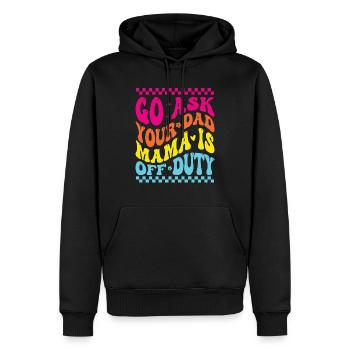 Groovy Va Demander À Ton Papa Maman Est Hors Service Drôle Moth - Sweat à capuche Premium bio Homme - noir - Devant - Nico (187cm)