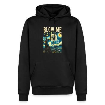 Pissenlit - Cadeau amusant pour les amoureux de la nature - Sweat à capuche Premium bio Homme - noir - Devant - Nico (187cm)