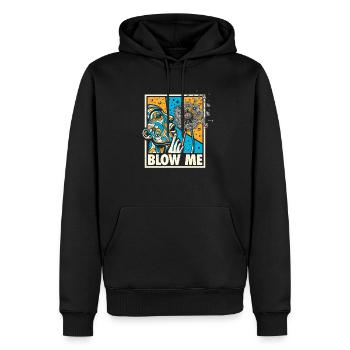 Pissenlit - Cadeau amusant pour les amoureux de la nature - Sweat à capuche Premium bio Homme - noir - Devant - Nico (187cm)