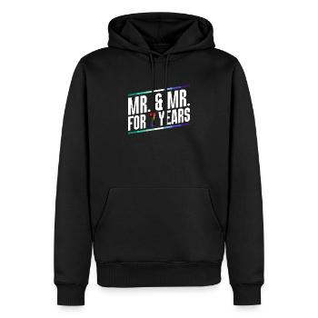 Mariage Gay Pride Mariage Gay - Sweat à capuche Premium bio Homme - noir - Devant - Nico (187cm)