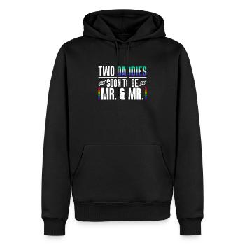 Zwei Väter werden bald Herr & Herr - Gay Pride Hoc - Männer Premium Bio Hoodie - Schwarz - Vorne - Nico (187cm)
