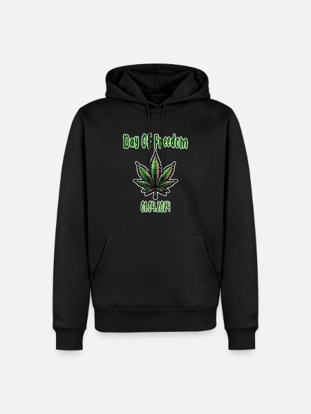 Hanf, Cannabis, Gras, Babak, Bobaz - Männer Premium Bio Hoodie - Schwarz