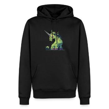 Einhorn Halloween Japanisches Einhorn - Männer Premium Bio Hoodie - Schwarz - Vorne - Nico (187cm)