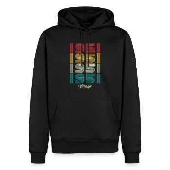 73 Jahre alter Jahrgang 1951 Limitierte Auflage 73. - Männer Premium Bio Hoodie - Schwarz - Vorne - Nico (187cm)