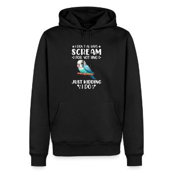 Wellensittich gefiederter Freund Vögel beobachten - Männer Premium Bio Hoodie - Schwarz - Vorne - Nico (187cm)