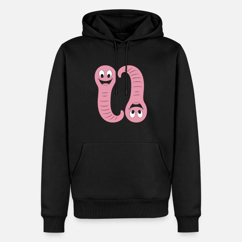 ver de terre - Sweat à capuche Premium bio Homme - noir
