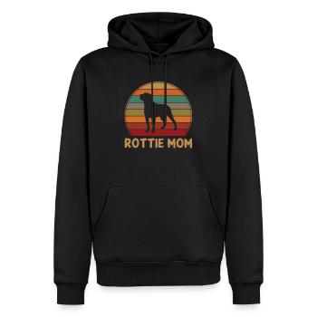 Retro Rottweiler Mama Geschenk Rott Hund Mutter Haustier - Männer Premium Bio Hoodie - Schwarz - Vorne - Nico (187cm)
