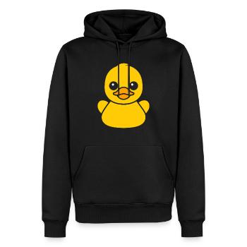 canard - Sweat à capuche Premium bio Homme - noir - Devant - Nico (187cm)