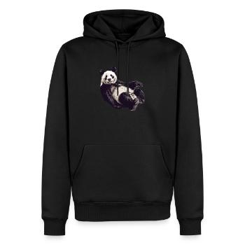 Panda Ours Panda géant japonais - Sweat à capuche Premium bio Homme - noir - Devant - Nico (187cm)