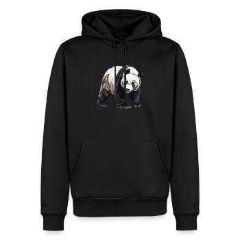 Panda Ours Panda géant japonais - Sweat à capuche Premium bio Homme - noir - Devant - Nico (187cm)