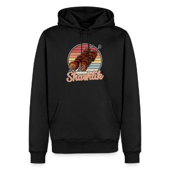 Shashlik Retro Russia Meat Grilling Mangal - Men’s Premium Organic Hoodie - black - Front - Nico (187cm)