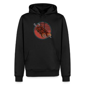 Shashlik Retro Russia Meat Grilling Mangal - Men’s Premium Organic Hoodie - black - Front - Nico (187cm)