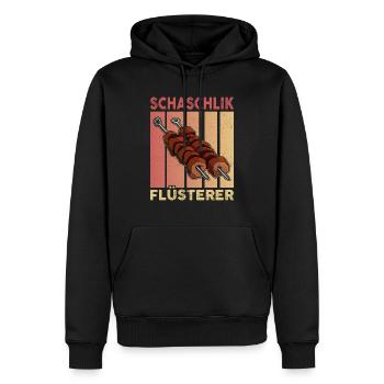 Schaschlik Flüsterer Retro Russland Fleisch - Männer Premium Bio Hoodie - Schwarz - Vorne - Nico (187cm)