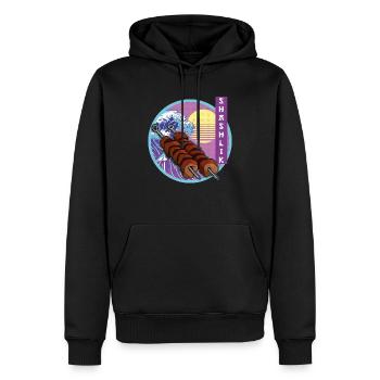 Shashlik Retro Russia Meat Grilling Mangal - Men’s Premium Organic Hoodie - black - Front - Nico (187cm)