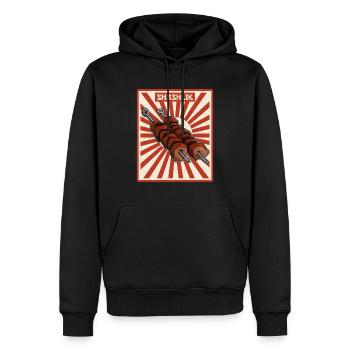 Schaschlik Flüsterer Retro Russland Fleisch - Männer Premium Bio Hoodie - Schwarz - Vorne - Nico (187cm)