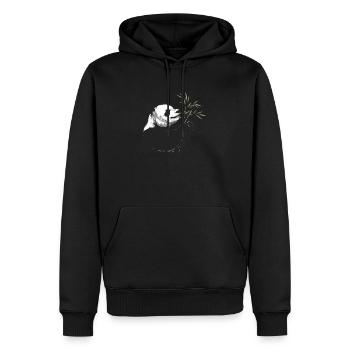 Panda Ours Panda japonais - Sweat à capuche Premium bio Homme - noir - Devant - Nico (187cm)