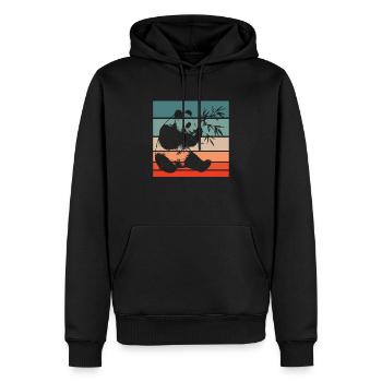 Pandabär Japanischer Riesenpanda - Männer Premium Bio Hoodie - Schwarz - Vorne - Nico (187cm)