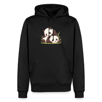 Panda Bear Cub Panda japonais - Sweat à capuche Premium bio Homme - noir - Devant - Nico (187cm)