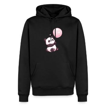 Pandabär Ballon Japanischer Riesenpanda - Männer Premium Bio Hoodie - Schwarz - Vorne - Nico (187cm)