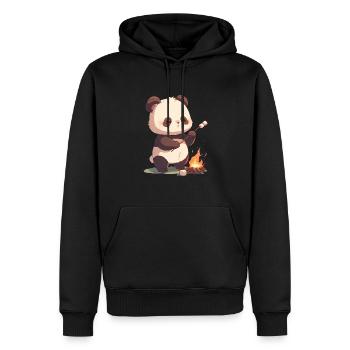 Pandabär Marshmallows Japanischer Riesenpanda - Männer Premium Bio Hoodie - Schwarz - Vorne - Nico (187cm)