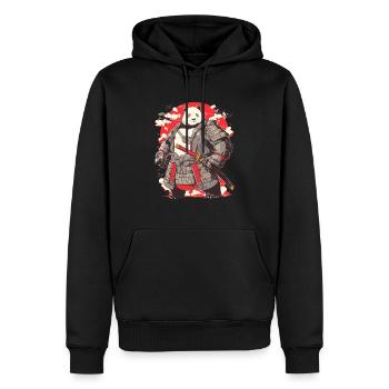 Pandabär Samurai Japanischer Riesenpanda - Männer Premium Bio Hoodie - Schwarz - Vorne - Nico (187cm)