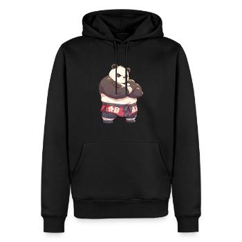 Panda Bear Sumo Catcher Panda géant japonais - Sweat à capuche Premium bio Homme - noir - Devant - Nico (187cm)