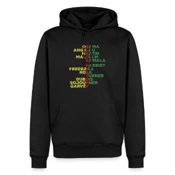 Black History Month Leaders Shirt - Männer Premium Bio Hoodie - Schwarz - Vorne - Nico (187cm)