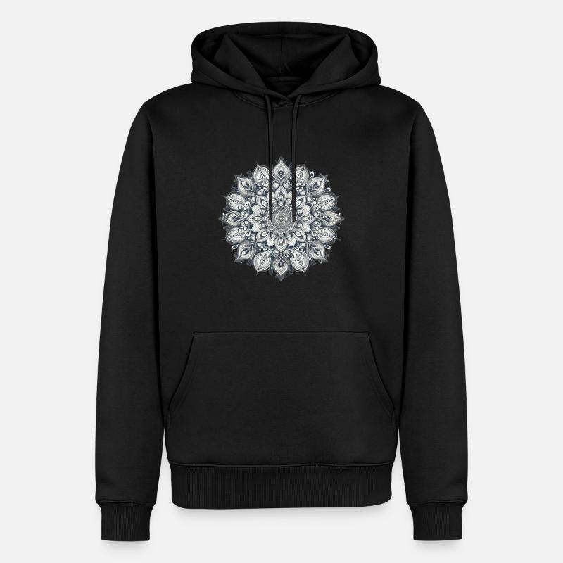 Mandala élégant - Sweat à capuche Premium bio Homme - noir