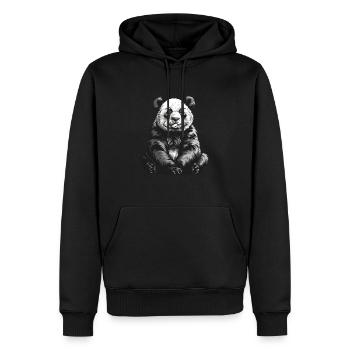 Panda Ours Panda géant japonais - Sweat à capuche Premium bio Homme - noir - Devant - Nico (187cm)