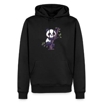 Panda Ours Escalade Panda Géant Japonais - Sweat à capuche Premium bio Homme - noir - Devant - Nico (187cm)