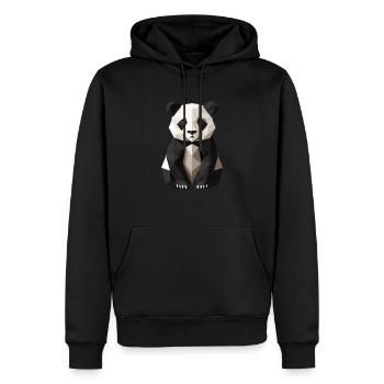 Pandabär Origami Japanischer Riesenpanda - Männer Premium Bio Hoodie - Schwarz - Vorne - Nico (187cm)