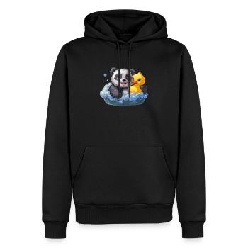 Panda Bear Bubble Bath Japanese Giant Panda - Men’s Premium Organic Hoodie - black - Front - Nico (187cm)