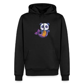 Pandabär Meerjungfrau Japanischer Riesenpanda - Männer Premium Bio Hoodie - Schwarz - Vorne - Nico (187cm)