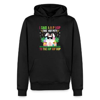 Easter Clothing, Easter Motif, Easter Greetings, Easter Gifts - Men’s Premium Organic Hoodie - black - Front - Nico (187cm)