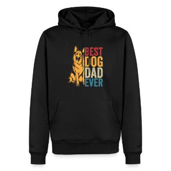 Best Dog Dad Ever German Shepherd Puppy Mom Dad - Männer Premium Bio Hoodie - Schwarz - Vorne - Nico (187cm)