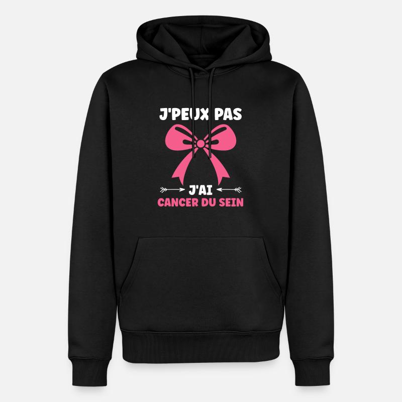 Sensibilisation cancer du sein - Sweat à capuche Premium bio Homme - noir