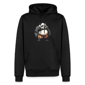 Panda Bear Sumo Catcher Panda géant japonais - Sweat à capuche Premium bio Homme - noir - Devant - Nico (187cm)